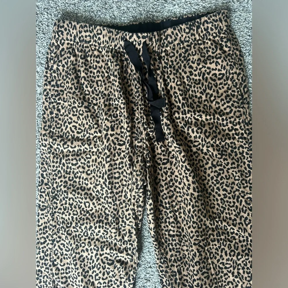Land’s End 100% cotton cheetah print lounge pants size medium 10-12 - Picture 4 of 9
